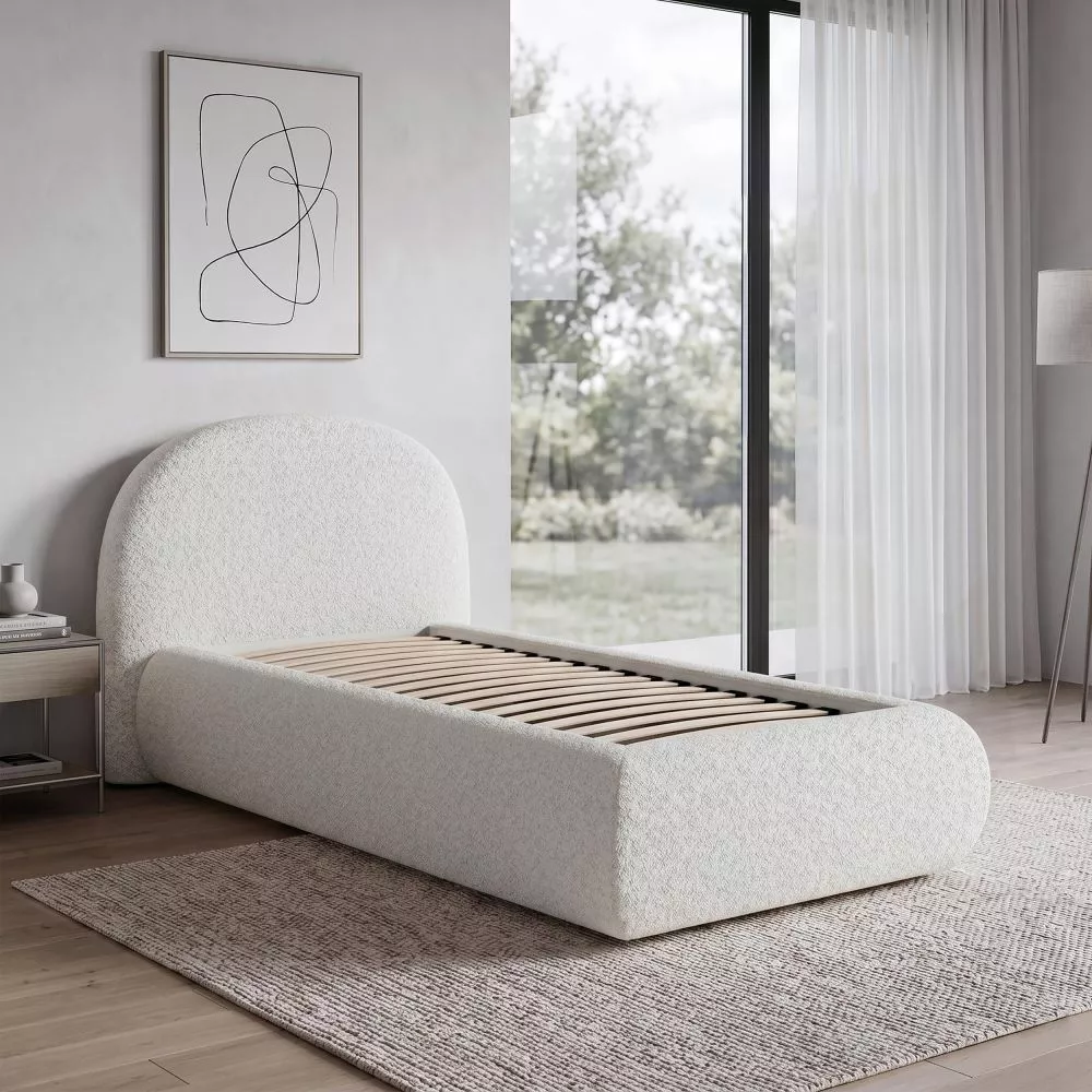 Gulta Moet 90x200 standard Guļamvietas platums: 90 cm, Guļamvietas garums: 200 cm, stelāžas tips: metāla, · Krēma · 125 