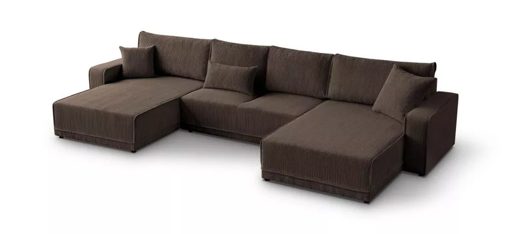 Dīvāns Primo U Comfort standard · Brūns · 185 × 390 × 86 cm