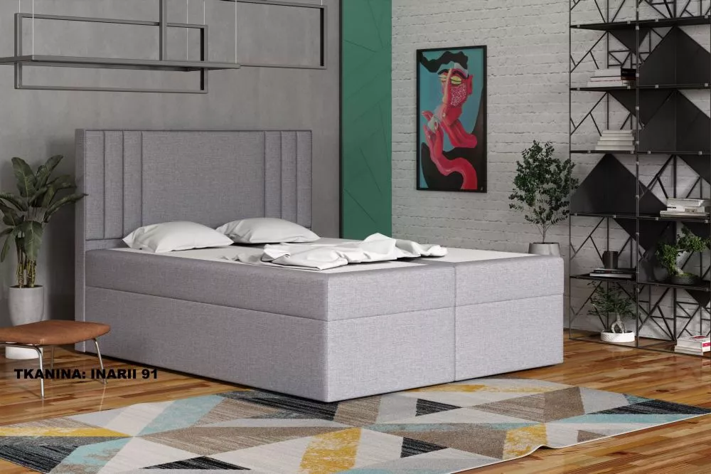 Gulta Cosmo 1 Standard Guļamvietas platums: 140 cm, Guļamvietas garums: 200 cm, · Gaiši pelēks · 142 × 210 × 120 cm