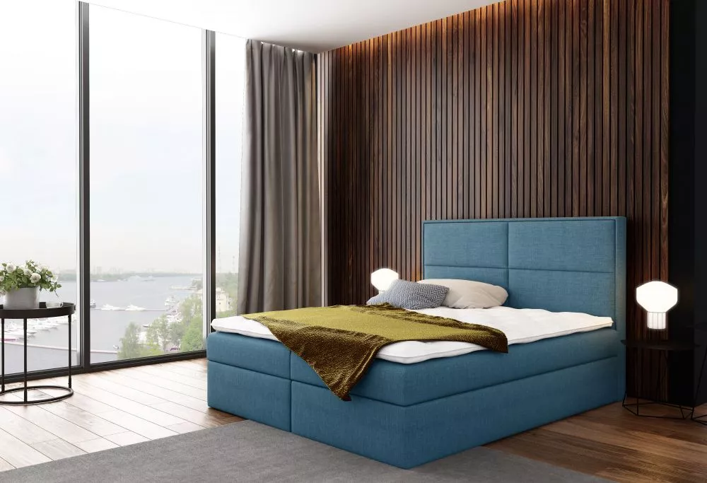 Gulta Grand Premium standard ar stelāžu Guļamvietas platums: 160 cm, Guļamvietas garums: 200 cm, · Tirkīzs · 160 × 213 ×