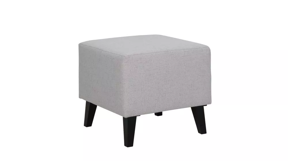 Pufs Oviedo P Standard Auduma numurs: Aura 23, · Gaiši pelēks · 51 × 45 × 51 cm