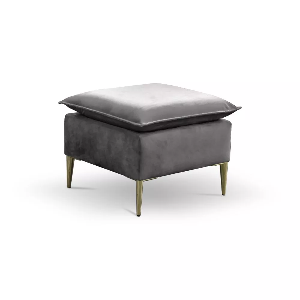 Pufs Bregi P Gold Standard Auduma numurs: Tiffany 15, · Pelēks · 50 × 45 × 50 cm