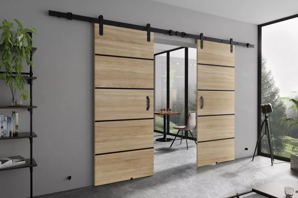 Bīdāmās durvis Lorni Plus Duo · Sonoma · 212 × 205 cm