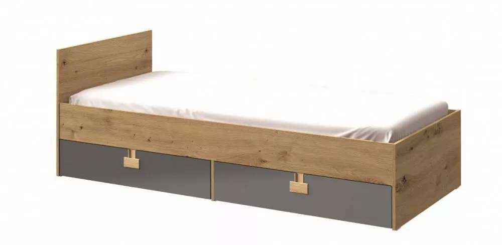 Bērnu gulta Index 14 90x200 ar stelāžu Guļamvietas platums: 90 cm, Guļamvietas garums: 200 cm, · 94 × 203 × 41 cm