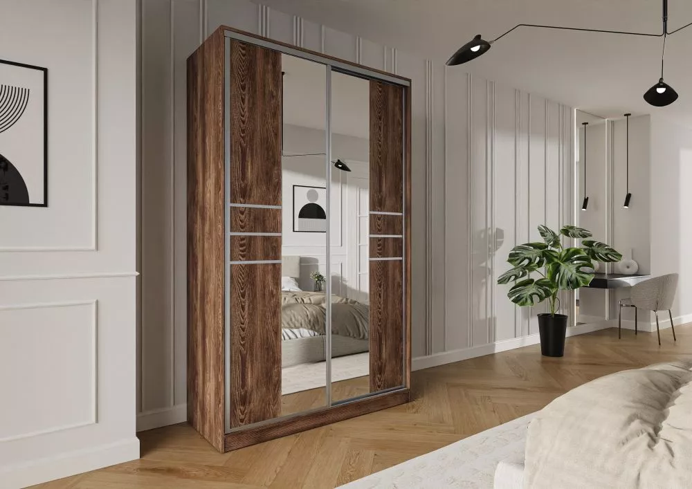 Skapis Trend 8 · Kastanis · 150 × 60 × 245 cm