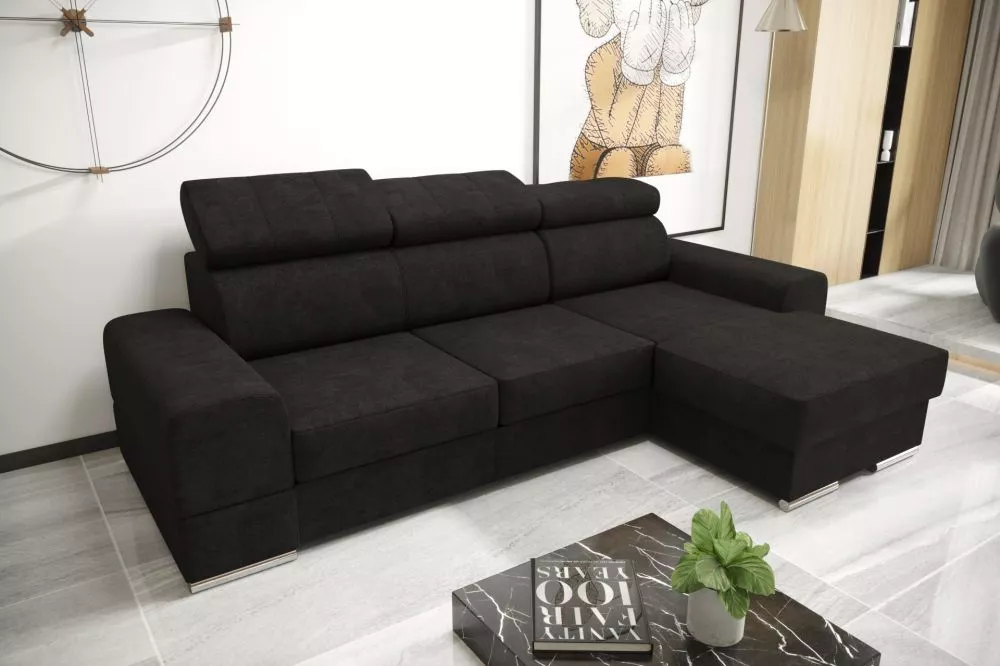 Dīvāns Royal Mini Standard · Melns · 160 × 260 × 79 cm