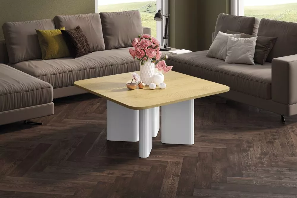 Žurnālgalds Diverso Matte Korpusa krāsa: ozols, · 80 × 80 × 50 cm