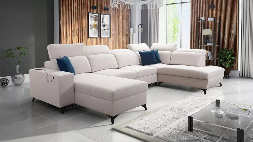 Dīvāns Bartone 6 Mix Standard · Krēma · 224 × 363 × 83 cm