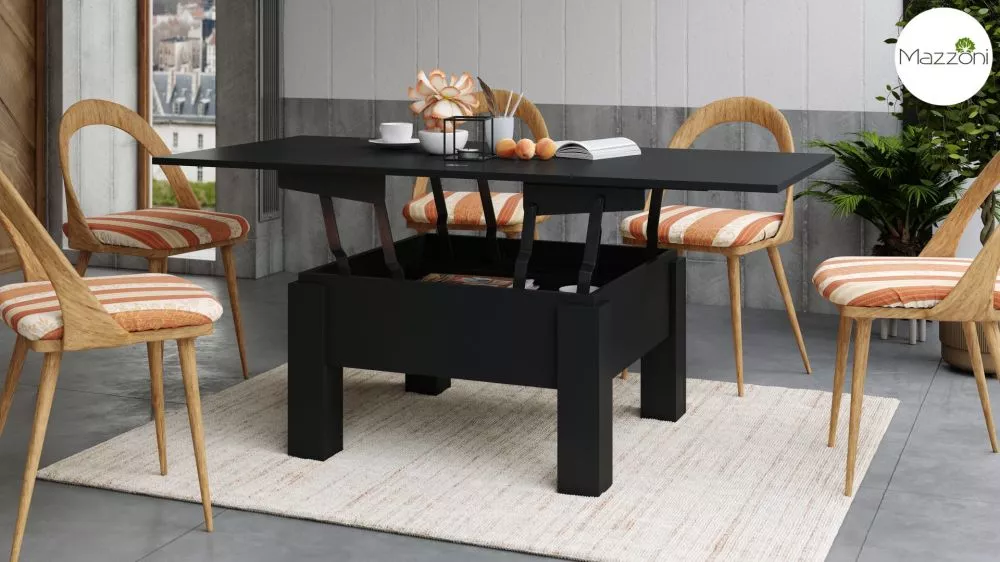 Žurnālgalds Oslo transformer Korpusa krāsa: melns, · 80 × 75 × 49 cm