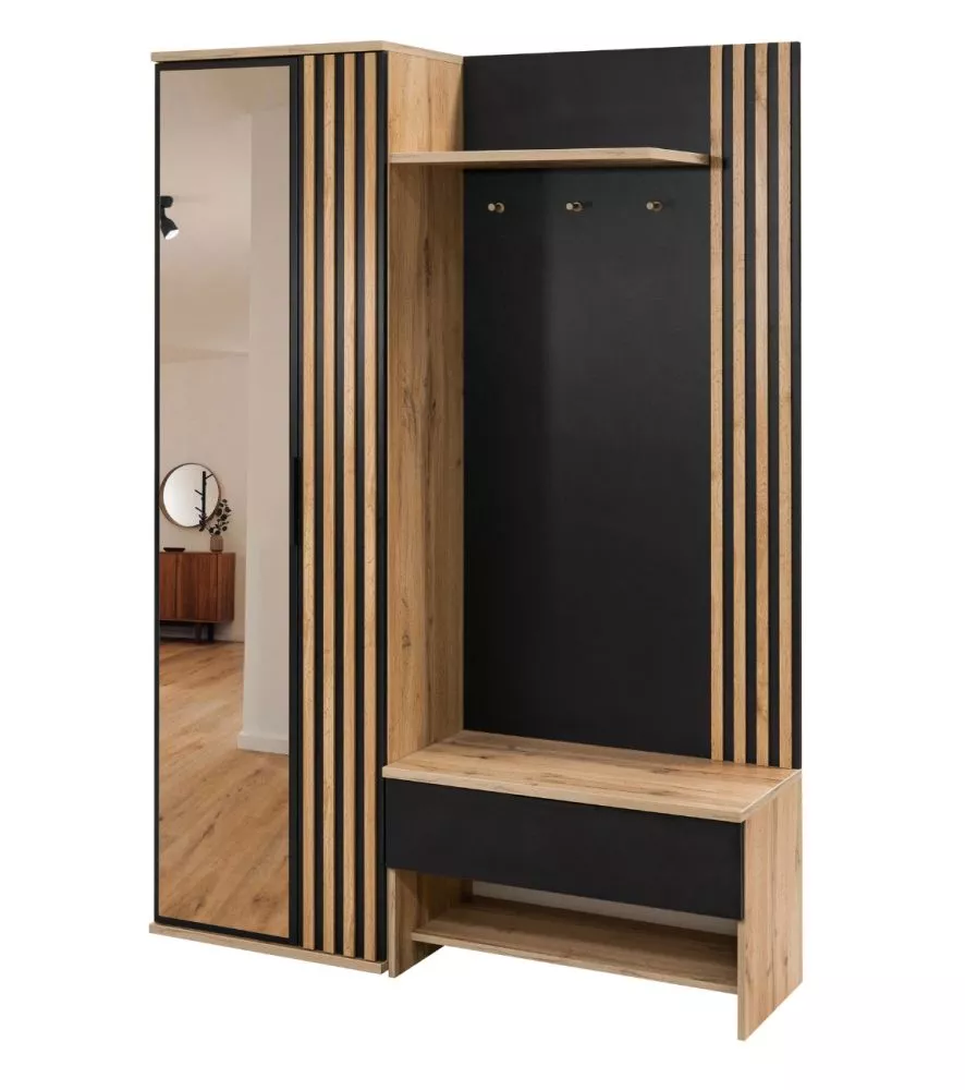 Koridora iekārta Milo 140 Lamellas · 140 × 40 × 200 cm