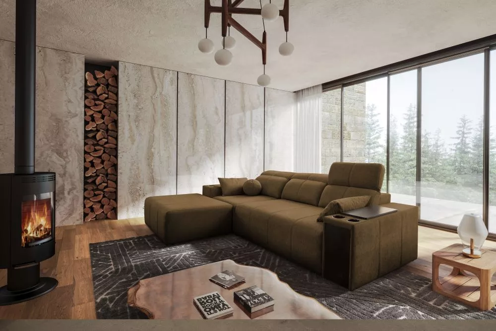Dīvāns Mindy 1 Standard · Brūns · 202 × 274 × 77 cm