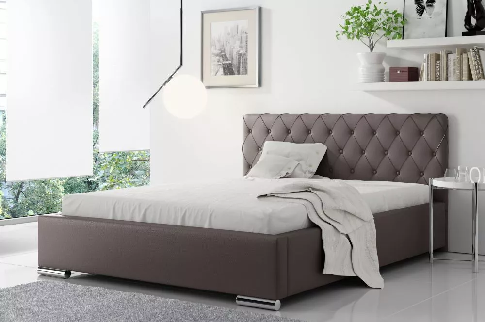 Gulta Peru standard ar stelāžu Guļamvietas platums: 140 cm, Guļamvietas garums: 200 cm, stelāžas tips: metāla, · Tumši p