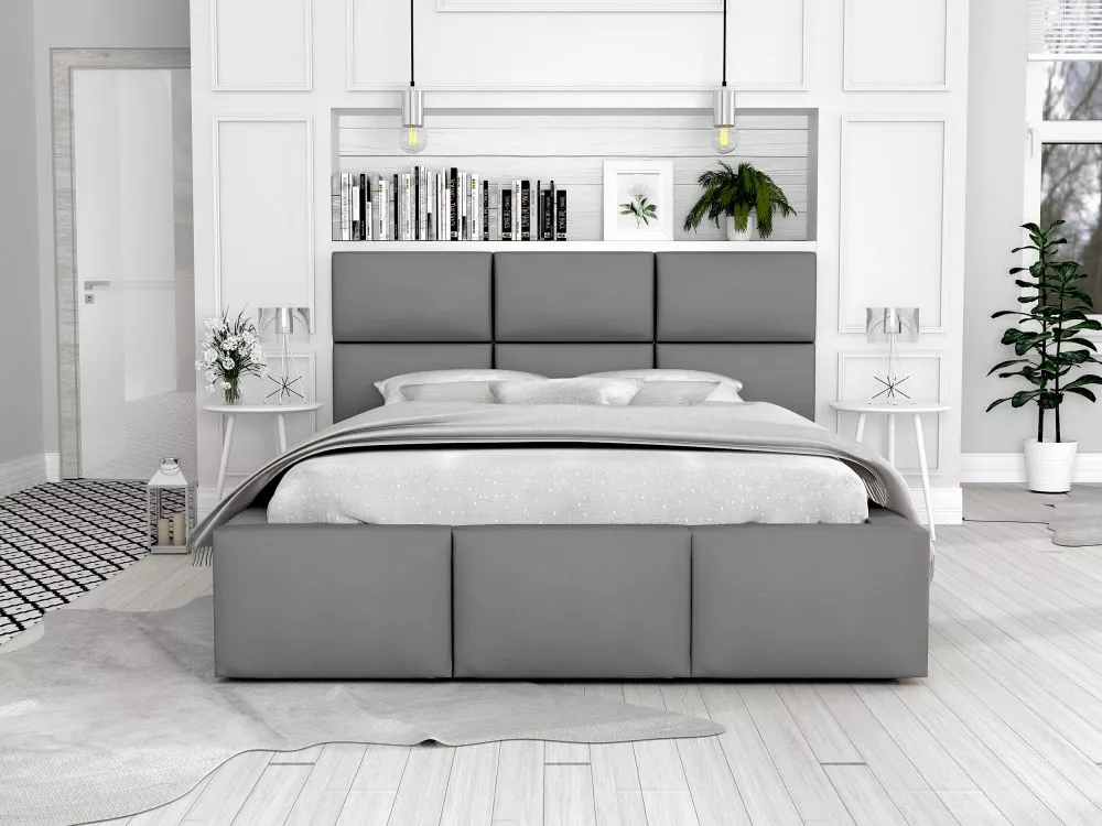 Gulta Denver Premium Standard ar stelāžu Guļamvietas platums: 140 cm, Guļamvietas garums: 200 cm, stelāžas tips: metāla,