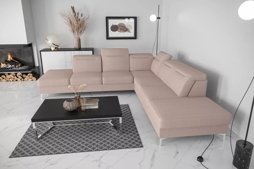 Dīvāns Oslo Max standard · Rozā · 295 × 295 × 90 cm
