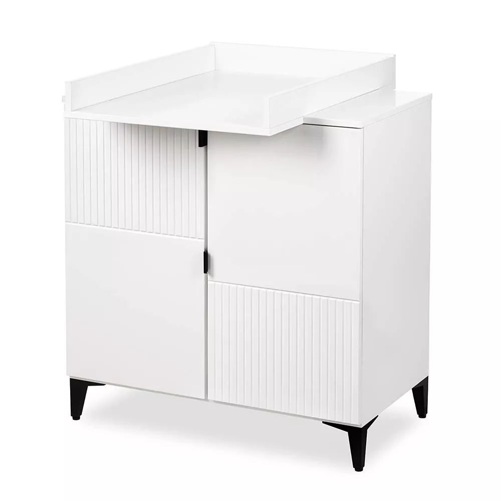 Kumode Mia K Mini Ar pārtinamo virsmu: 1, · Balts · 80 × 45 × 83 cm