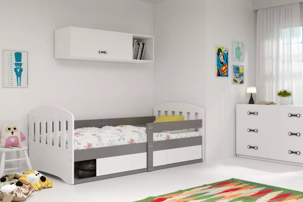 Bērnu gulta Classic P ar stelāžu Guļamvietas platums: 80 cm, Guļamvietas garums: 160 cm, · 84 × 163 × 65 cm