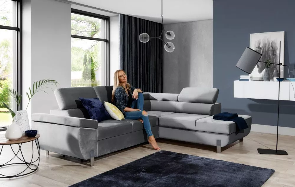 Dīvāns Annabelle Modern Standard · Pelēks · 221 × 271 × 76 cm