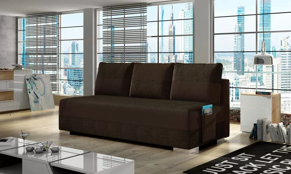 Dīvāns Atila Lux standard · Brūns · 92 × 200 × 83 cm