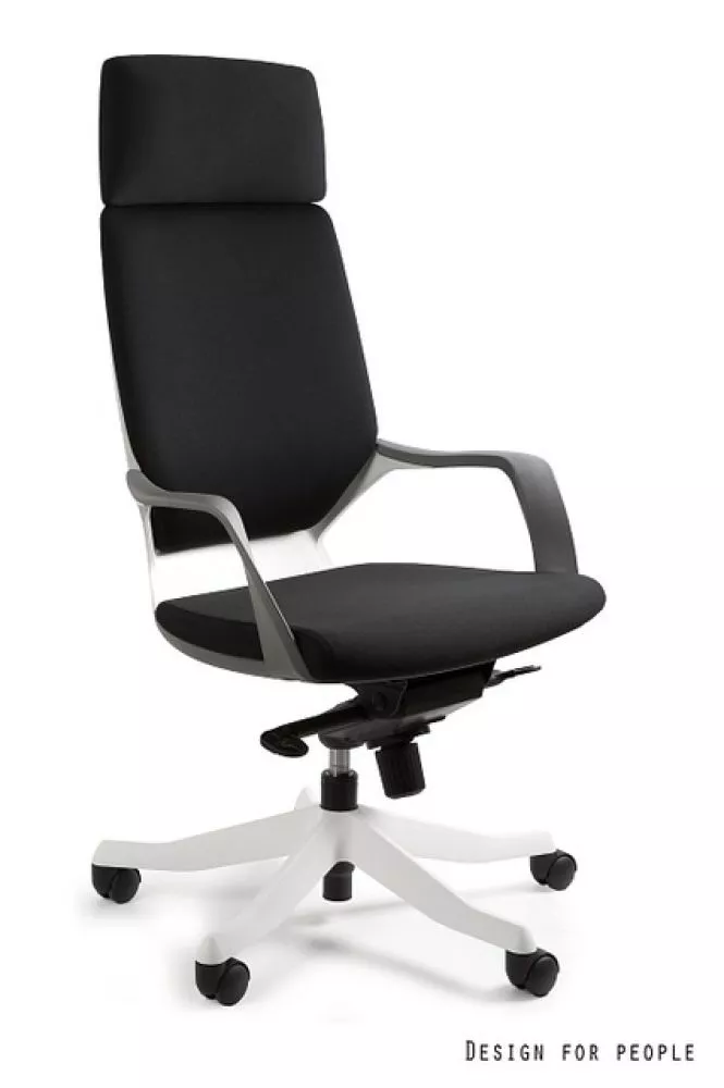 Datorkrēsls Apollo L Korpusa krāsa: melns, Elementu krāsa: balts, Sēdvietas platums: 50 cm, · 63 × 48 × 118 cm