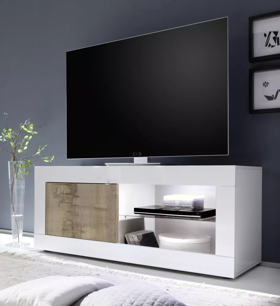 TV tumba Basic 01 ar LED · 140 × 43 × 56 cm