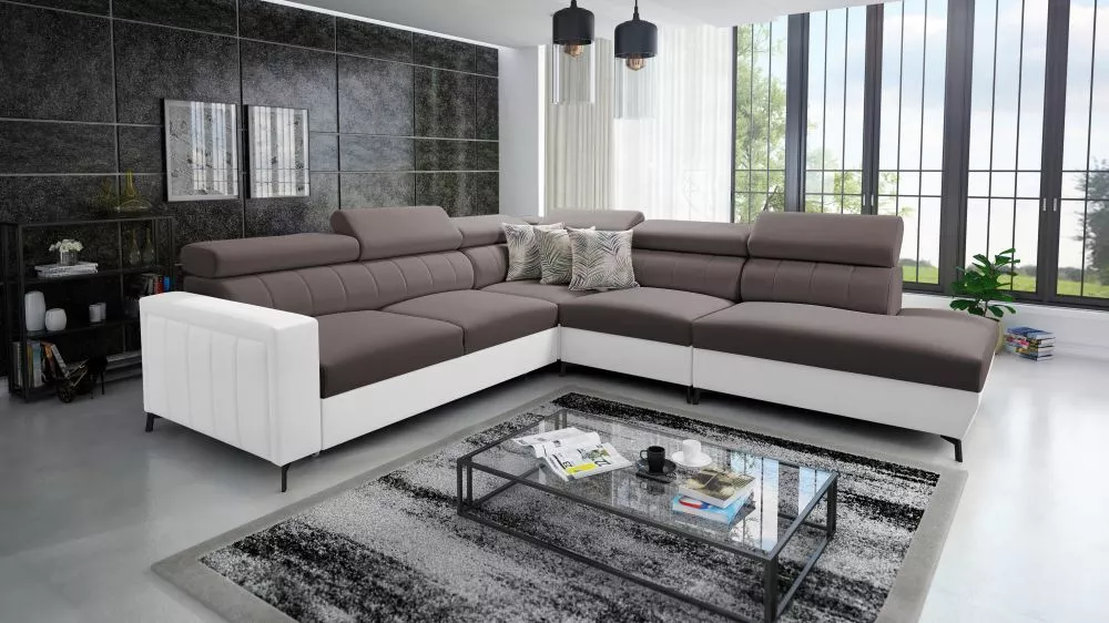 Dīvāns Baltico 8 Standard · Brūns + balts · 275 × 302 × 83 cm