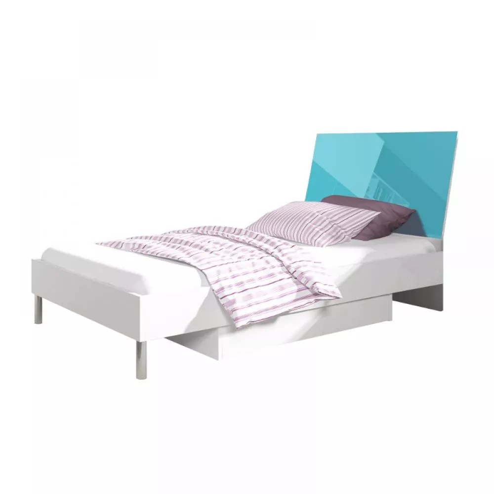 Gulta Raj 3 90x200 ar stelāžu Guļamvietas platums: 90 cm, Korpusa krāsa: balts, Guļamvietas garums: 200 cm, · 94 × 220 ×