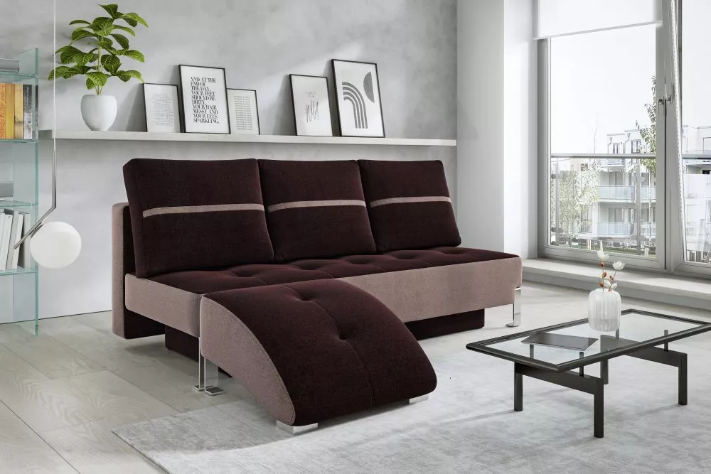 Dīvāns Betty Standard · Tumši sarkans + rozā · 100 × 200 × 92 cm
