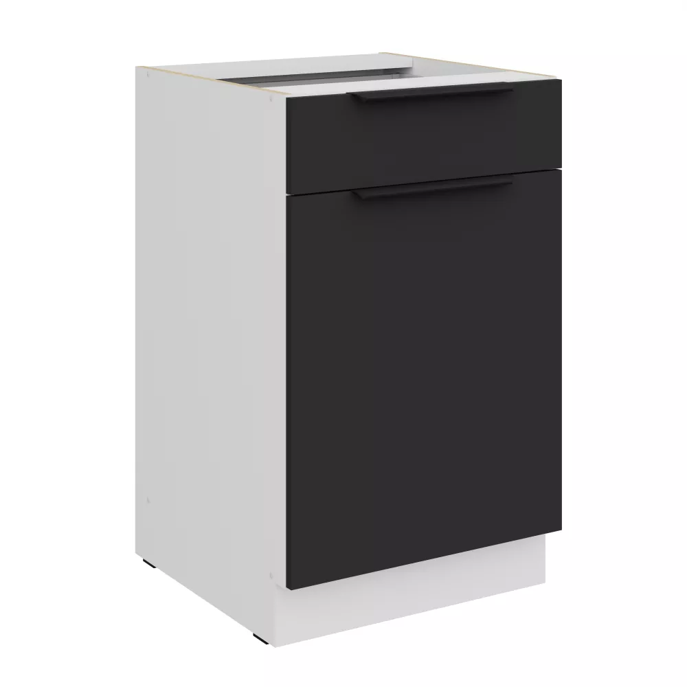 Virtuves skapis Aria Black 50 D 1F 1S BB