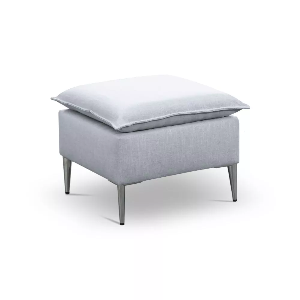 Pufs Bregi P Silver Standard Auduma numurs: Terra 06, · Gaiši pelēks · 50 × 45 × 50 cm
