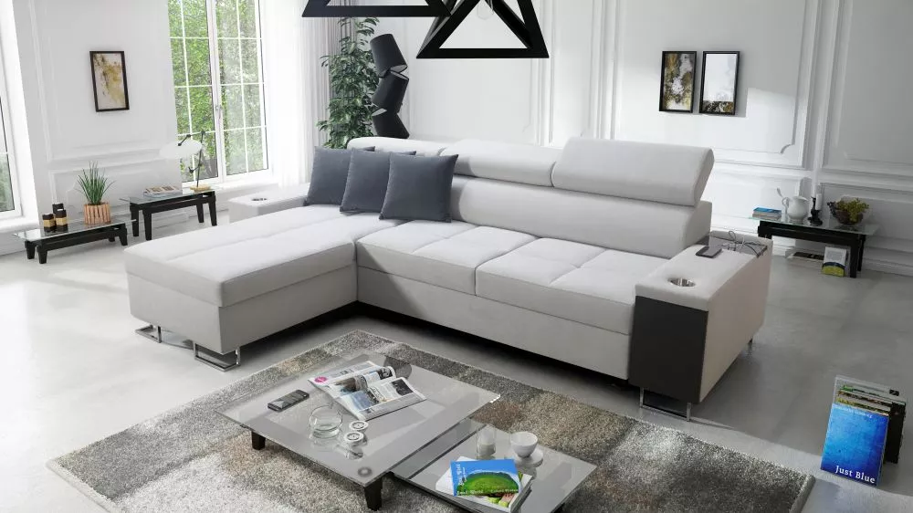 Dīvāns Morena 1 Mini Standard · Gaiši pelēks · 170 × 272 cm