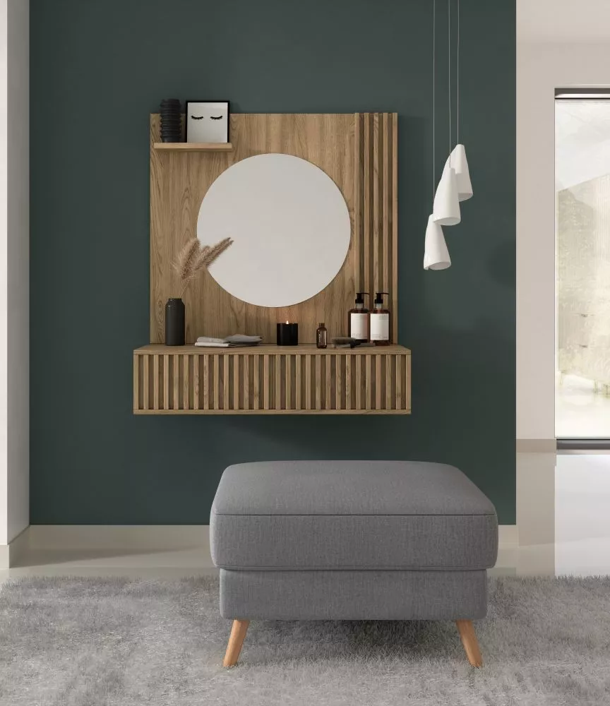 Kosmētikas galds Entsian TOA85 · Ozols artisan · 85 × 100 × 40 cm