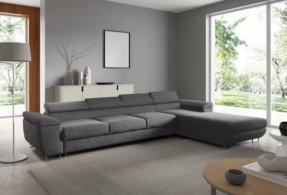 Dīvāns Alice 271 XL standard · Pelēks · 200 × 335 × 90 cm