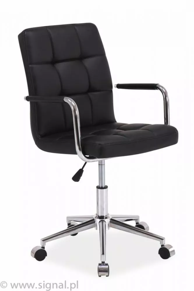 Datorkrēsls Q-022 · Melns · 51 × 40 × 87 cm