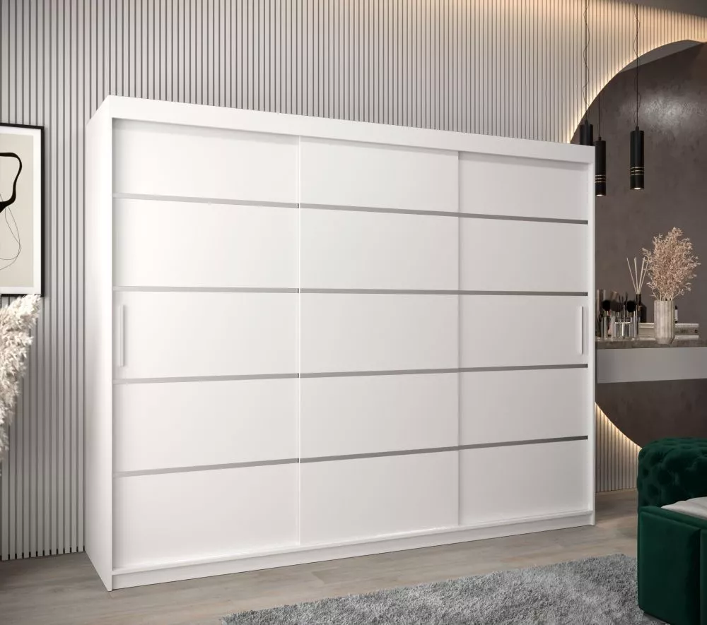 Skapis Verona 1 · Balts · 250 × 62 × 200 cm