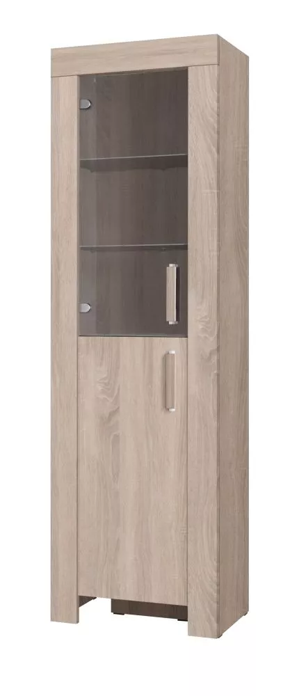 Sekcija Cezar 5 ar LED · Ozols sonoma · 60 × 42 × 201 cm