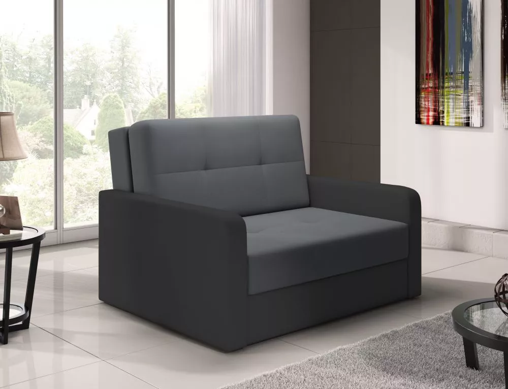 Dīvāns Top 2 Standard · Tumši pelēks + melns · 104 × 132 × 92 cm