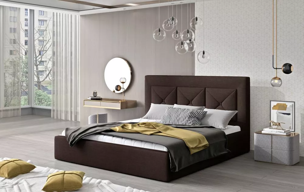 Gulta Cloe Basic ar stelāžu Guļamvietas platums: 140 cm, Guļamvietas garums: 200 cm, stelāžas tips: koka, · Tumši brūns 