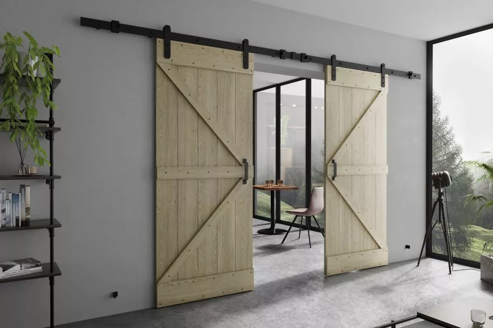 Bīdāmās durvis Green Duo · Priede · 172 × 204 cm