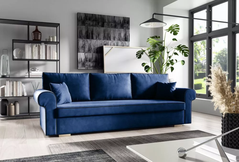 Dīvāns Megan Comfort standard · Zils · 85 × 235 × 92 cm