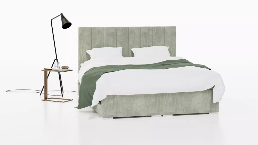 Gulta Puro Boxspring Standard Guļamvietas platums: 160 cm, Guļamvietas garums: 200 cm, · Gaiši pelēks · 160 × 207 × 118 