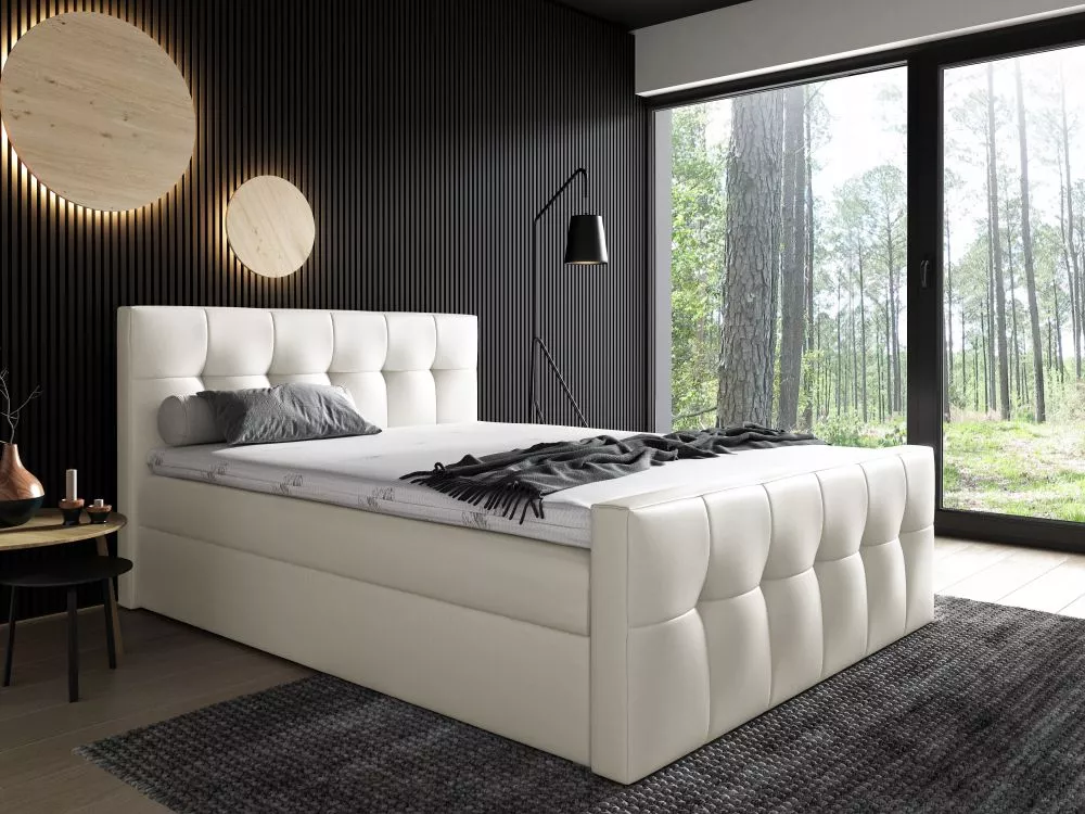 Gulta Malibu Boxspring Standard Guļamvietas platums: 160 cm, Guļamvietas garums: 200 cm, · Gaišais krēms · 162 × 226 × 1