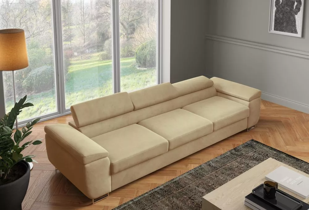 Dīvāns Alice Sofa standard · Gaiši bēšs · 98 × 262 × 60 cm