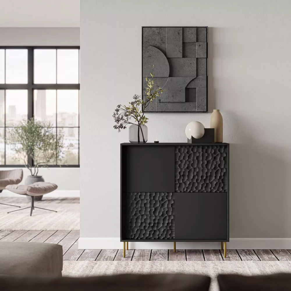 Kumode Bullet KM-2 · Melns · 100 × 41 × 105 cm