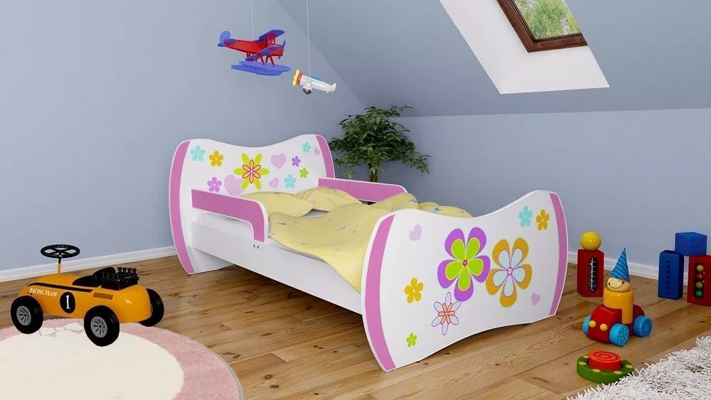 Bērnu gulta Dream L05 180x90 DM35 ar stelāžu Guļamvietas platums: 90 cm, Guļamvietas garums: 180 cm, · 114 × 184 × 71 cm