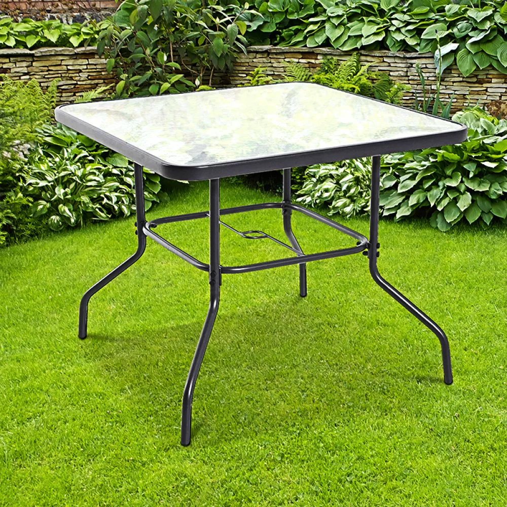 Galds Jupiter K90 · Antracīts · 90 × 90 × 72 cm