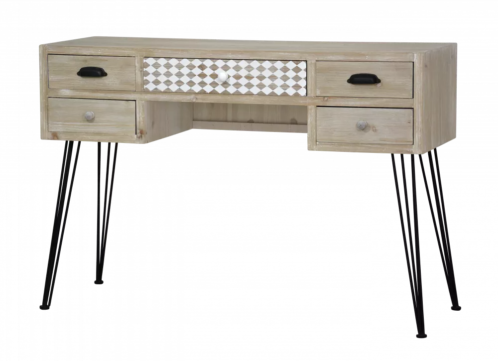 Kosmētikas galds Loano LO014 · Gaiši brūns · 114 × 77 × 40 cm