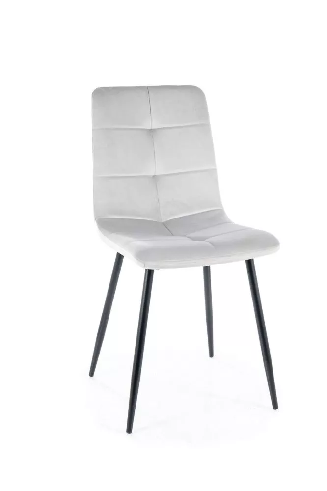 Krēsls Ivo Velvet · Gaiši pelēks · 91 × 45 × 52 cm