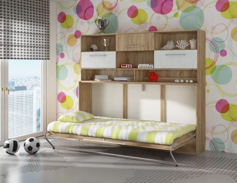 Bērnu gulta Roger Nadstawka ar stelāžu Guļamvietas platums: 90 cm, Guļamvietas garums: 200 cm, · 213 × 40 × 193 cm