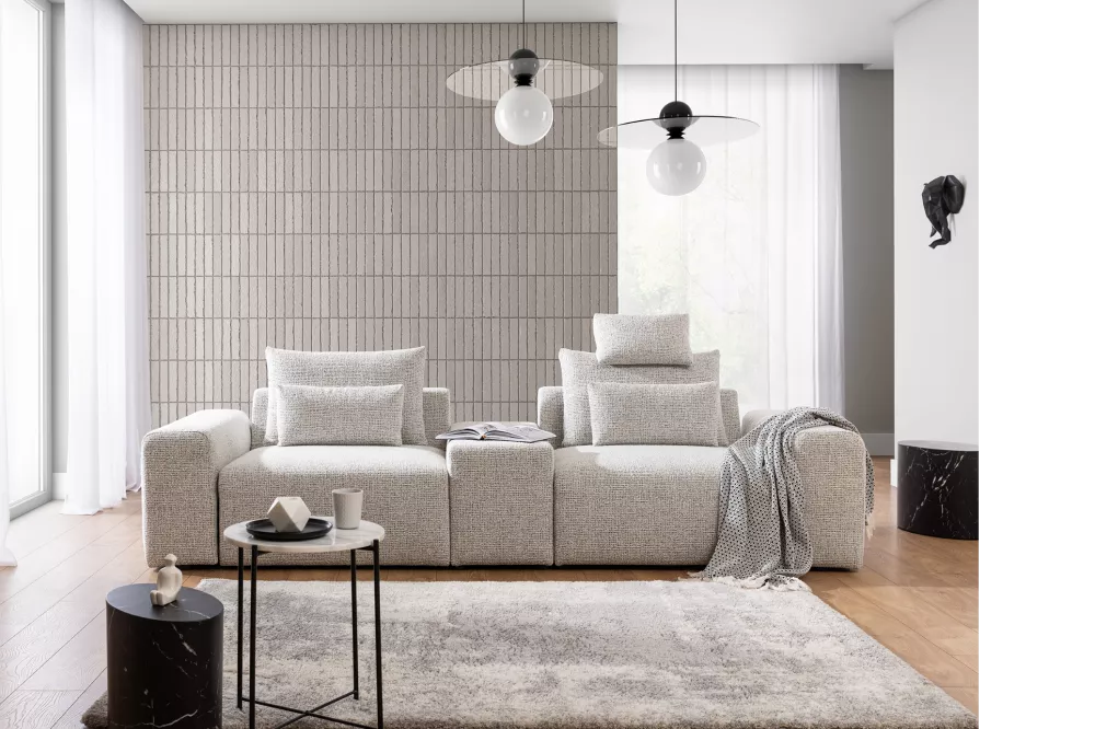 Dīvāns Bastia Sofa 2SP standard · Krēma pelēks · 105 × 290 × 87 cm