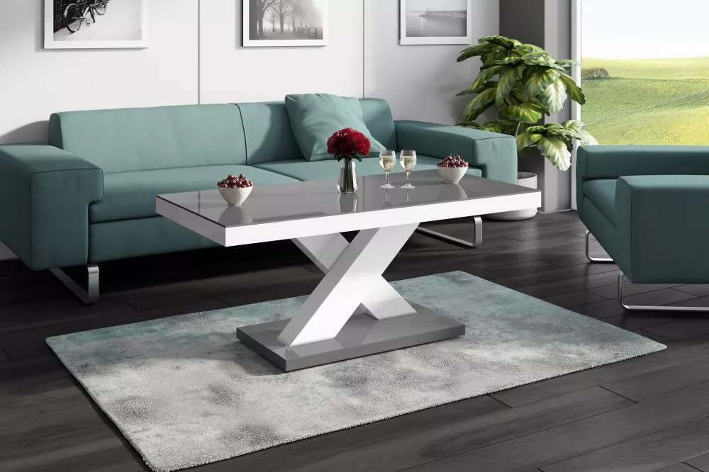 Žurnālgalds Xenon Mini Gloss Korpusa krāsa: pelēks, · 120 × 60 × 49 cm